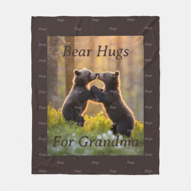 Bear Hugs Fleece Blanket (Front)