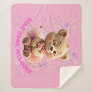 Bear Hugs Included – Sweet Tutu Bear Sherpa Blanket