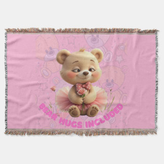 Bear Hugs Included – Sweet Tutu Bear Throw Blanket