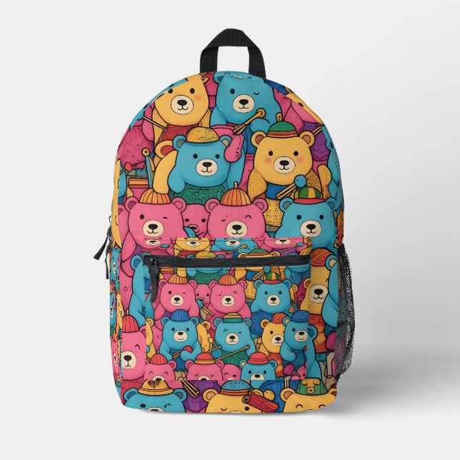 "Bear Hugs Printed Backpack (Front)