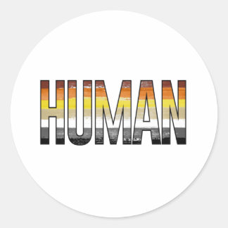 Bear Human Classic Round Sticker
