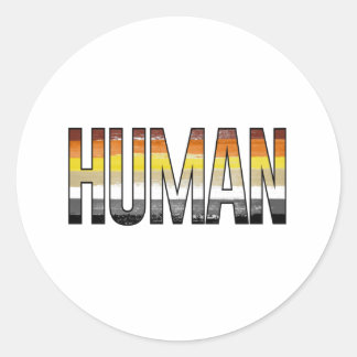 Bear Human Classic Round Sticker