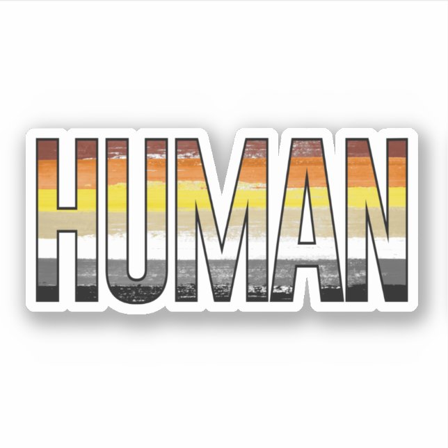 Bear Human Sticker (Front)