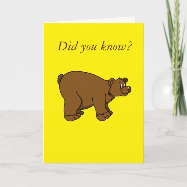 Bear Humor/Joke Card (Front)