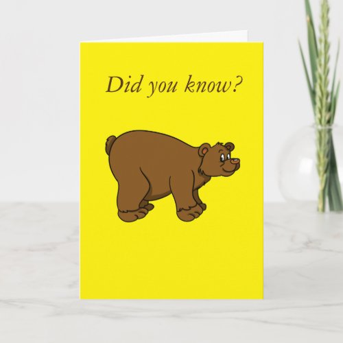 Bear HumorJoke Card