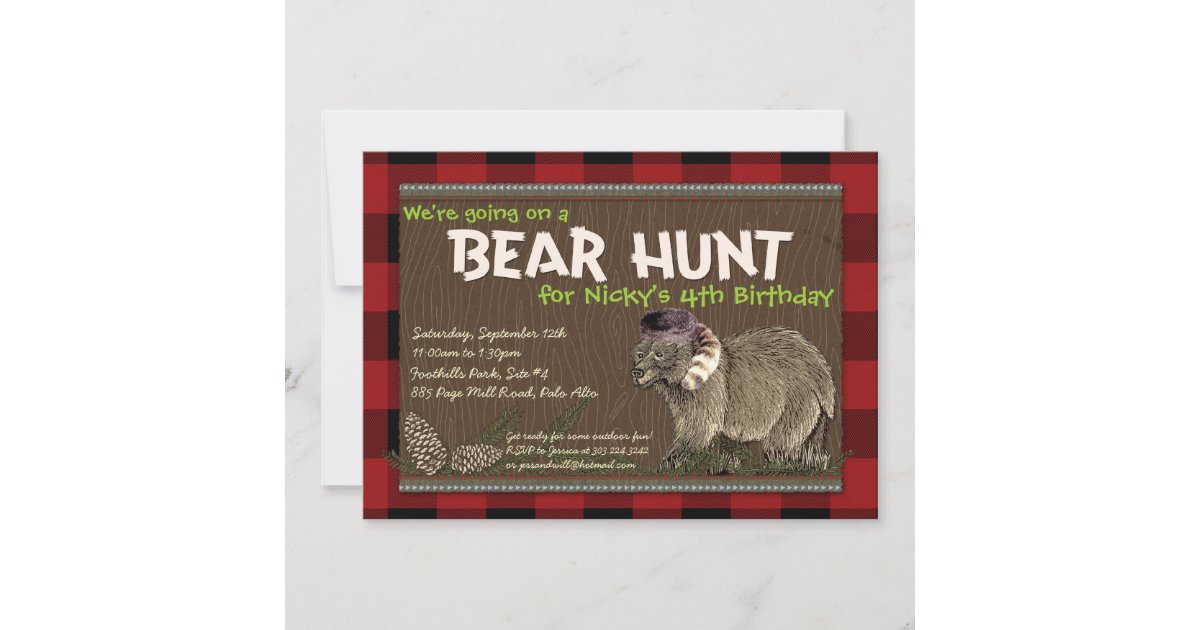 Bear Hunt Adventure Party Invitation Zazzle