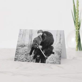 Bear Hunter  1909 Card by Photoblog at Zazzle