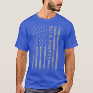 Bear Hunter American Flag Premium  T-Shirt
