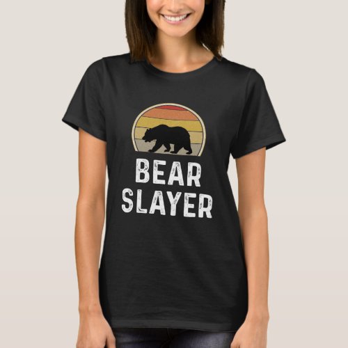 Bear Hunter   Bear Slayer Hunting  Retro T_Shirt