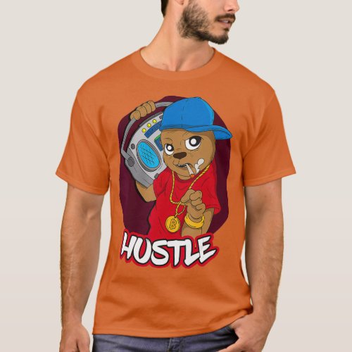 Bear Hustle Hip Hop Money Rap DJ Entrepreneur T_Shirt