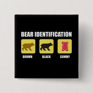 Bear Identification Funny Button