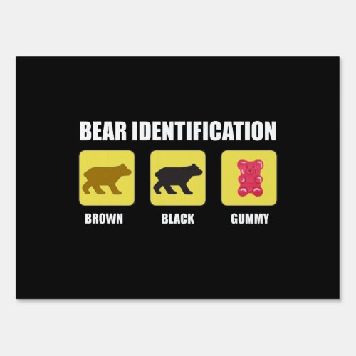 Bear Identification Funny Sign