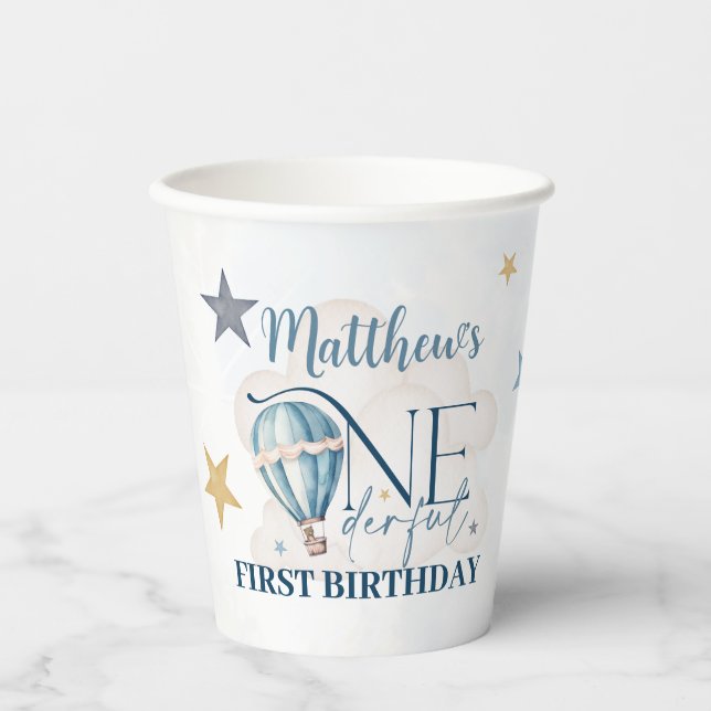 Bear in a Balloon 236ml Paper Cups (Front)