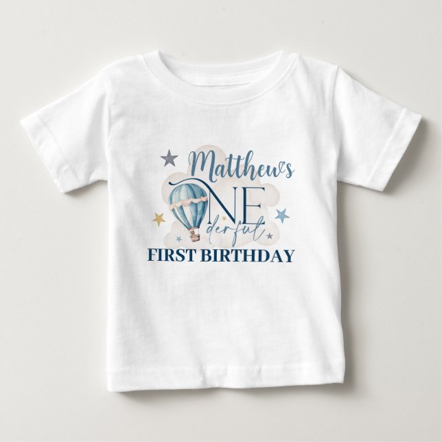 Bear in a Balloon Baby Fine Jersey T-Shirt (Front)
