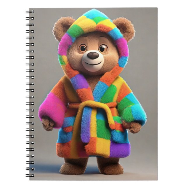 Bear in a colorful robe notebook (Front)