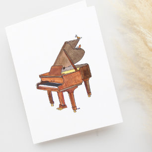 Bear in a Snowy Forest Watercolor Blank Thank You Card