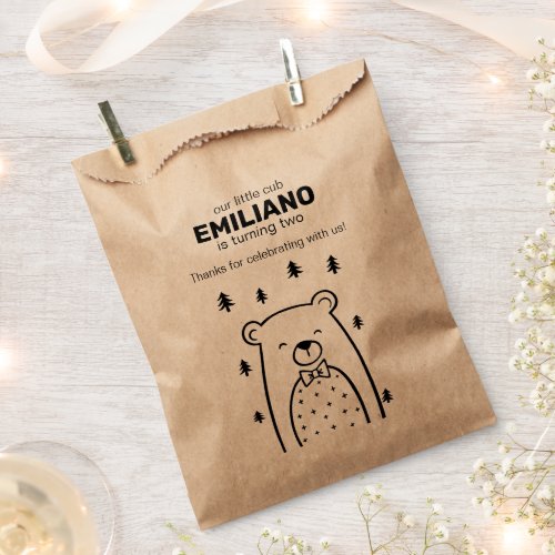 Bear in Forest Treat Bags Boys Birthday Party