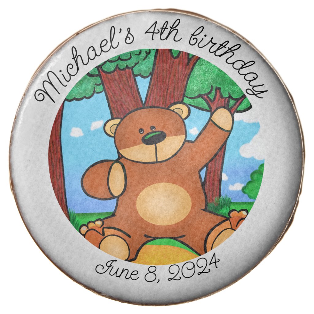 Bear in grassland birthday 
