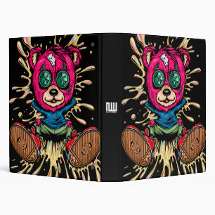 Bear In Honey 3 Ring Binder