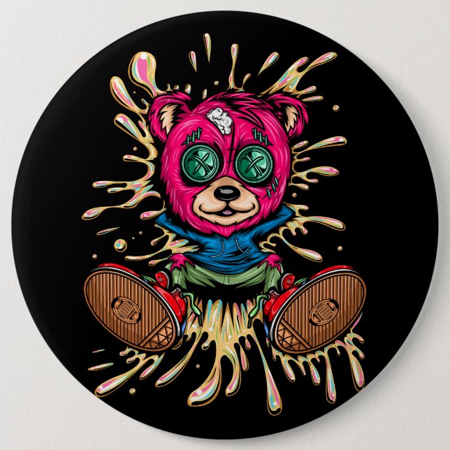 Bear In Honey Button (Front)
