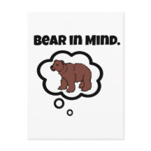 Bear in Mind – Funny Pun Cartoon Bear Design