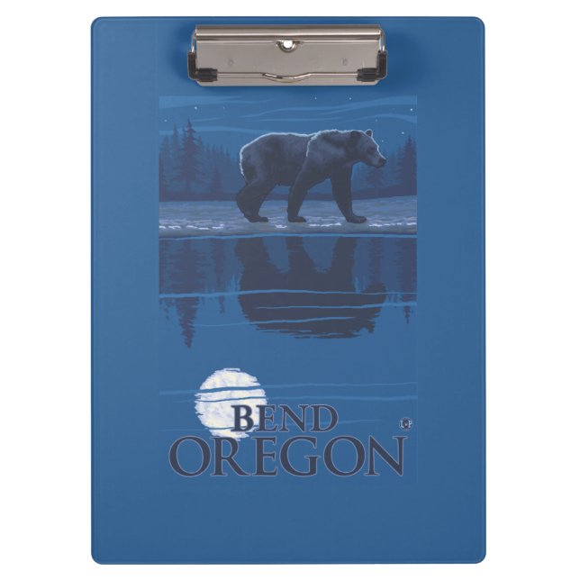 Bear in Moonlight - Bend, Oregon Clipboard (Front)
