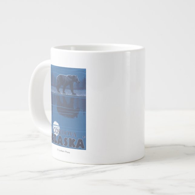Bear in Moonlight - Cordova, Alaska Giant Coffee Mug (Front Left)