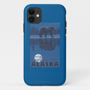 Bear in Moonlight - Denali National Park, Alaska iPhone 11 Case