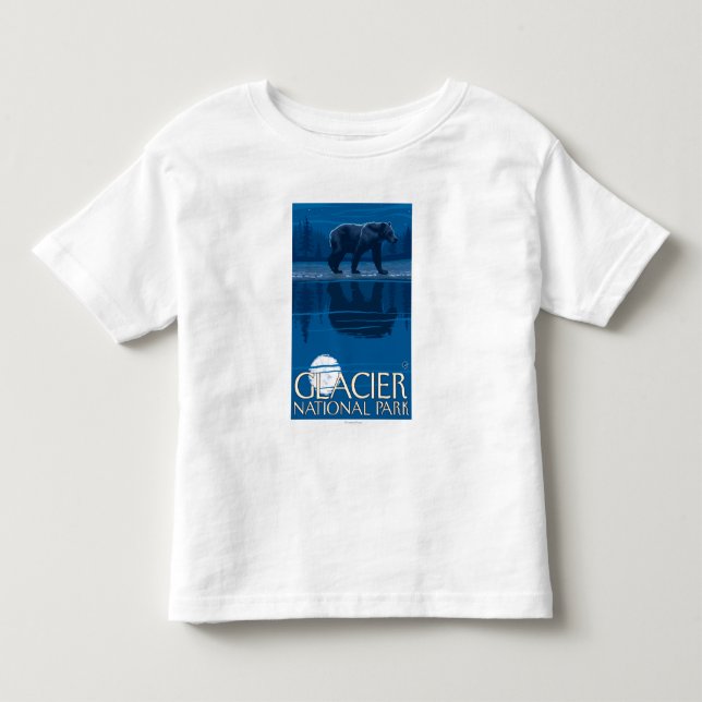 Bear in Moonlight - Glacier National Park, MT Toddler T-shirt (Front)