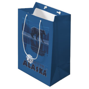 Bear in Moonlight - Latouche, Alaska Medium Gift Bag