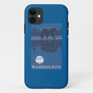 Bear in Moonlight - Mount Rainier, Washington iPhone 11 Case