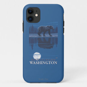 Bear in Moonlight - Mount St. Helens, iPhone 11 Case