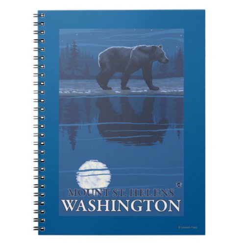 Bear in Moonlight _ Mount St Helens Notebook