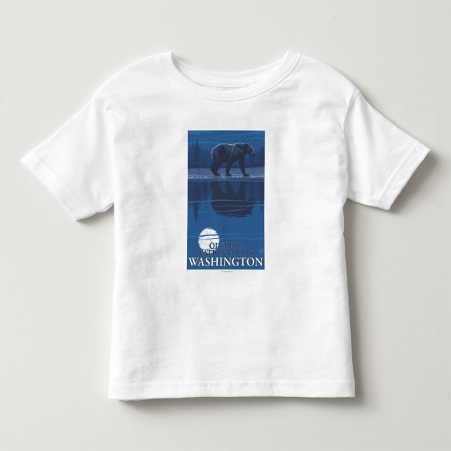 Bear in Moonlight - Olympic National Park, WA Toddler T-shirt (Front)