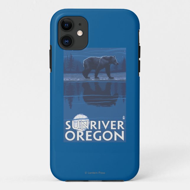 Bear in Moonlight - Sun River, Oregon Case-Mate iPhone Case (Back)