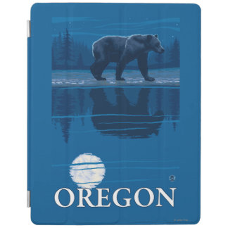 Bear in Moonlight- Vintage Travel Poster iPad Smart Cover