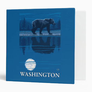 Bear in Moonlight - Washington Binder