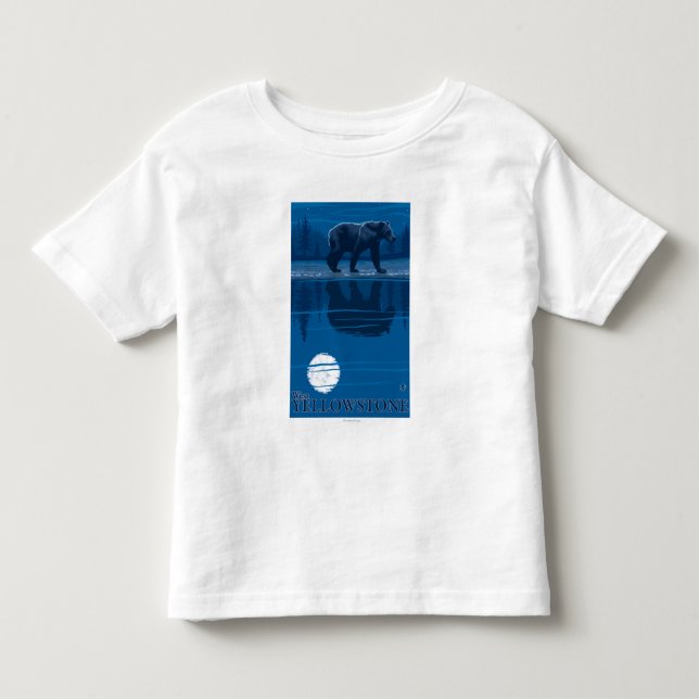 Bear in Moonlight - West Yellowstone, Montana Toddler T-shirt (Front)