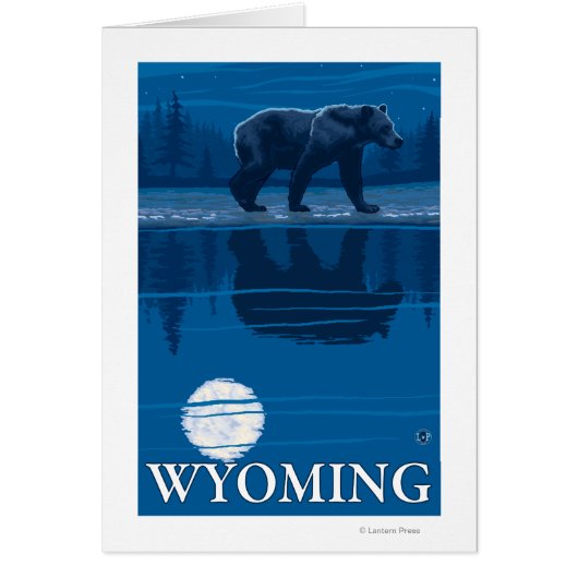 Bear in Moonlight - Wyoming Cards (Front)