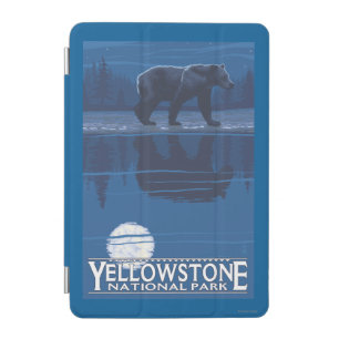 Bear in Moonlight - Yellowstone National Park iPad Mini Cover