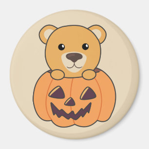 Bear In Pumpkin Sweet Bears Happy Halloween Magnet
