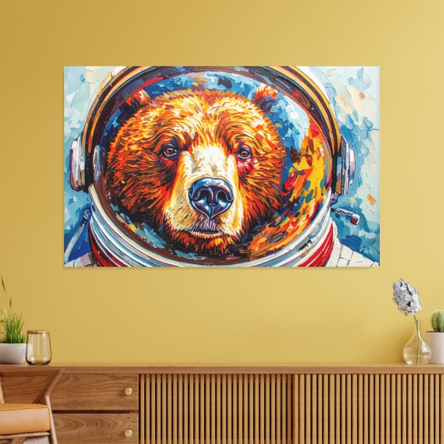 BEAR IN SPACE-9 CANVAS PRINT (Insitu(LivingRoom))