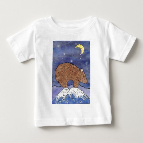 bear in the moon light baby T_Shirt