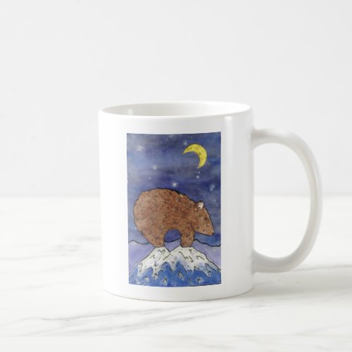 bear in the moon light coffee mug