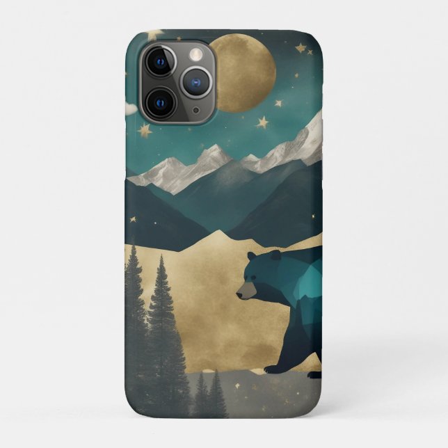 Bear in the Moonlight Design Case-Mate iPhone Case (Back)
