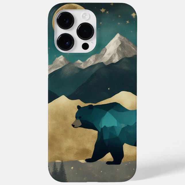 Bear in the Moonlight Design Case-Mate iPhone Case (Back)