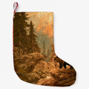 Bear in the Rocky Mountainsbear,brown,animal,grizz Small Christmas Stocking