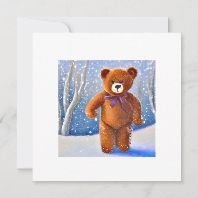 Bear in the snow card (Front)