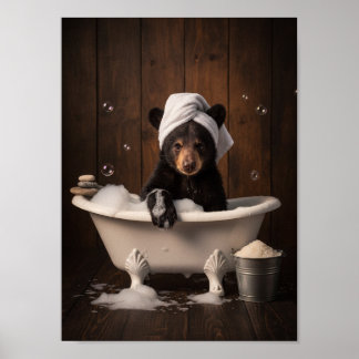 Bear in the Tub Poster