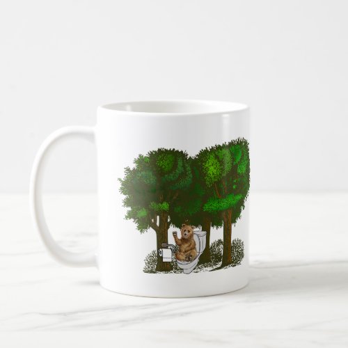 Bear in the woods coffee mug